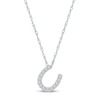 Thumbnail Image 0 of Diamond Horseshoe Necklace 1/10 ct tw Sterling Silver 18"