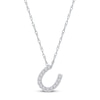 Thumbnail Image 1 of Diamond Horseshoe Necklace 1/10 ct tw Sterling Silver 18&quot;