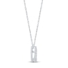 Thumbnail Image 2 of Diamond Horseshoe Necklace 1/10 ct tw Sterling Silver 18&quot;