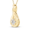 Thumbnail Image 2 of Diamond Necklace 1/5 ct tw 10K Yellow Gold 18&quot;