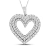 Thumbnail Image 0 of Diamond Heart Necklace 1 ct tw 10K White Gold 18"
