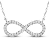 Thumbnail Image 0 of Diamond Infinity Necklace 1/6 ct tw Round-cut 10K White Gold 18"