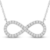 Thumbnail Image 1 of Diamond Infinity Necklace 1/6 ct tw Round-cut 10K White Gold 18&quot;