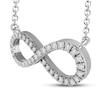 Thumbnail Image 2 of Diamond Infinity Necklace 1/6 ct tw Round-cut 10K White Gold 18&quot;