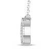 Thumbnail Image 4 of Diamond Infinity Necklace 1/6 ct tw Round-cut 10K White Gold 18&quot;