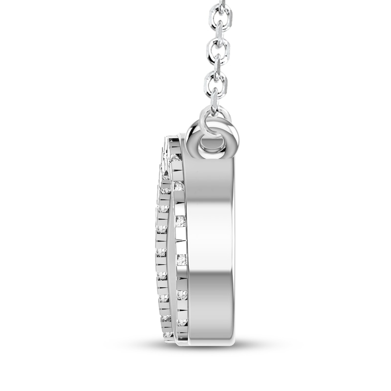 Diamond Infinity Necklace 1/6 ct tw Round-cut 10K White Gold 18"