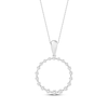 Thumbnail Image 0 of Diamond Circle Necklace 1/4 ct tw Round-cut 10K White Gold 18"