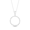 Thumbnail Image 1 of Diamond Circle Necklace 1/4 ct tw Round-cut 10K White Gold 18&quot;