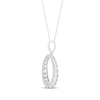 Thumbnail Image 2 of Diamond Circle Necklace 1/4 ct tw Round-cut 10K White Gold 18"
