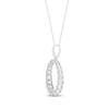 Thumbnail Image 2 of Diamond Circle Necklace 1/4 ct tw Round-cut 10K White Gold 18"