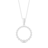 Thumbnail Image 3 of Diamond Circle Necklace 1/4 ct tw Round-cut 10K White Gold 18"