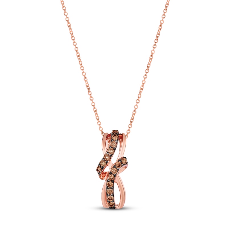 Main Image 1 of Le Vian Diamond Necklace 1/3 ct tw 14K Strawberry Gold 18&quot;