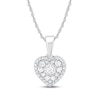 Thumbnail Image 1 of Diamond Heart Necklace 1/4 ct tw 10K White Gold 18&quot;