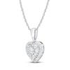 Thumbnail Image 1 of Diamond Heart Necklace 1/4 ct tw 10K White Gold 18"