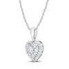 Thumbnail Image 2 of Diamond Heart Necklace 1/4 ct tw 10K White Gold 18&quot;