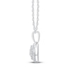 Thumbnail Image 2 of Diamond Heart Necklace 1/4 ct tw 10K White Gold 18"