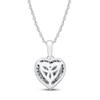 Thumbnail Image 3 of Diamond Heart Necklace 1/4 ct tw 10K White Gold 18"