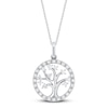 Thumbnail Image 0 of Diamond Tree of Life Necklace 1/3 ct tw 10K White Gold 18"