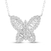 Thumbnail Image 1 of Diamond Butterfly Necklace 1/2 ct tw 10K White Gold 18&quot;