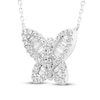 Thumbnail Image 2 of Diamond Butterfly Necklace 1/2 ct tw 10K White Gold 18&quot;