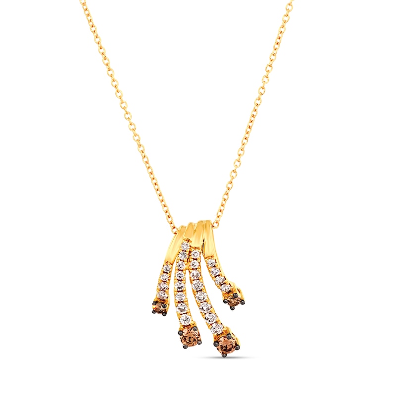 Main Image 1 of Le Vian Diamond Necklace 1/2 ct tw 14K Honey Gold 18&quot;