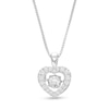 Thumbnail Image 1 of Unstoppable Love Diamond Heart Necklace 1/3 ct tw Round-cut 10K White Gold 19&quot;