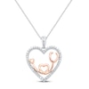 Thumbnail Image 0 of Diamond I Love You Heart Necklace 1/5 ct tw 10K Two-Tone Necklace 18"