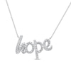 Thumbnail Image 0 of Diamond Hope Necklace 1/5 ct tw 10K White Gold 18"