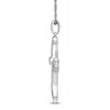 Thumbnail Image 2 of Diamond Cross Necklace Sterling Silver 18&quot;