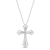 Thumbnail Image 1 of Diamond Cross Necklace Sterling Silver 18&quot;