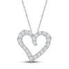 Thumbnail Image 0 of Diamond Heart Necklace 1/10 ct tw 10K White Gold 18"
