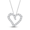 Thumbnail Image 1 of Diamond Heart Necklace 1/10 ct tw 10K White Gold 18&quot;
