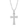 Thumbnail Image 0 of Diamond Cross Necklace 1/2 ct tw 10K White Gold 18"