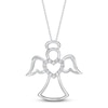 Thumbnail Image 1 of Diamond Angel Necklace Sterling Silver 18&quot;