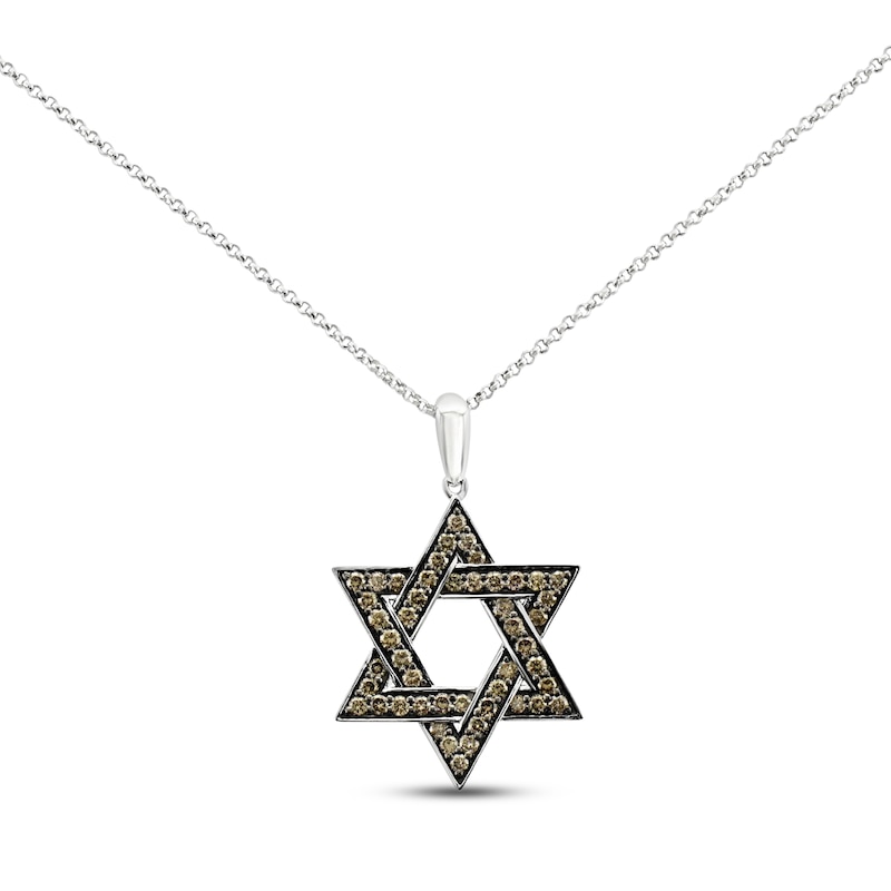 Main Image 1 of Le Vian Star of David Necklace 3/4 ct tw Diamonds 14K Vanilla Gold 18&quot;