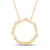 Thumbnail Image 0 of Circle of Gratitude Diamond Necklace 1/4 ct tw Round-cut 10K Yellow Gold 19"