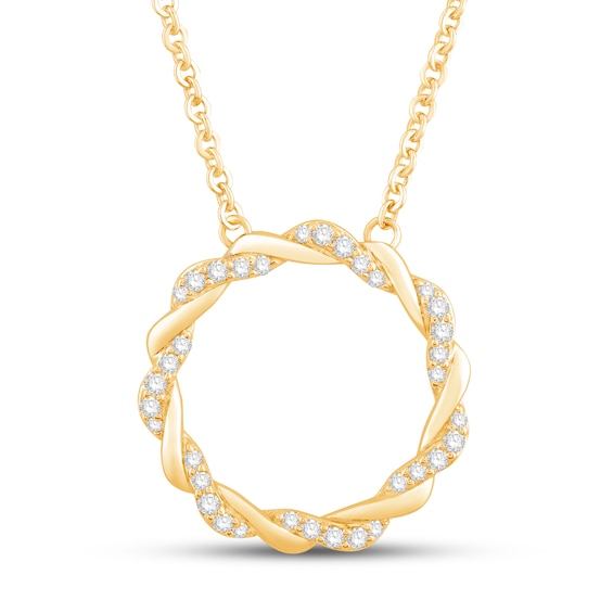 Kay Circle of Gratitude Diamond Necklace 1/ ct tw Round-cut 10K Gold 19