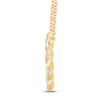 Thumbnail Image 3 of Circle of Gratitude Diamond Necklace 1/4 ct tw Round-cut 10K Yellow Gold 19&quot;
