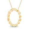Thumbnail Image 4 of Circle of Gratitude Diamond Necklace 1/4 ct tw Round-cut 10K Yellow Gold 19&quot;