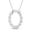 Thumbnail Image 3 of Circle of Gratitude Diamond Necklace 1/4 ct tw Round-cut 10K White Gold 19"