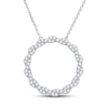Thumbnail Image 0 of Circle of Gratitude Diamond Necklace 1/2 ct tw Round-cut 10K White Gold 19"