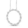 Thumbnail Image 1 of Circle of Gratitude Diamond Necklace 1/2 ct tw Round-cut 10K White Gold 19"