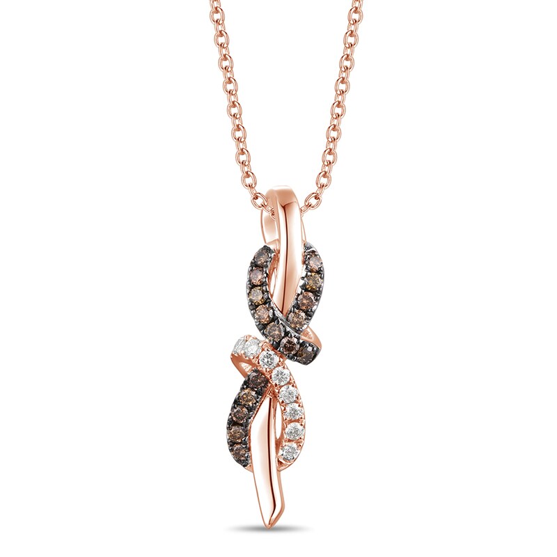 Main Image 1 of Le Vian Diamond Necklace 1/4 ct tw 14K Strawberry Gold 18&quot;