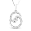Thumbnail Image 0 of Encircled by Love Diamond Necklace 1/3 ct tw Round-cut 10K White Gold 18"