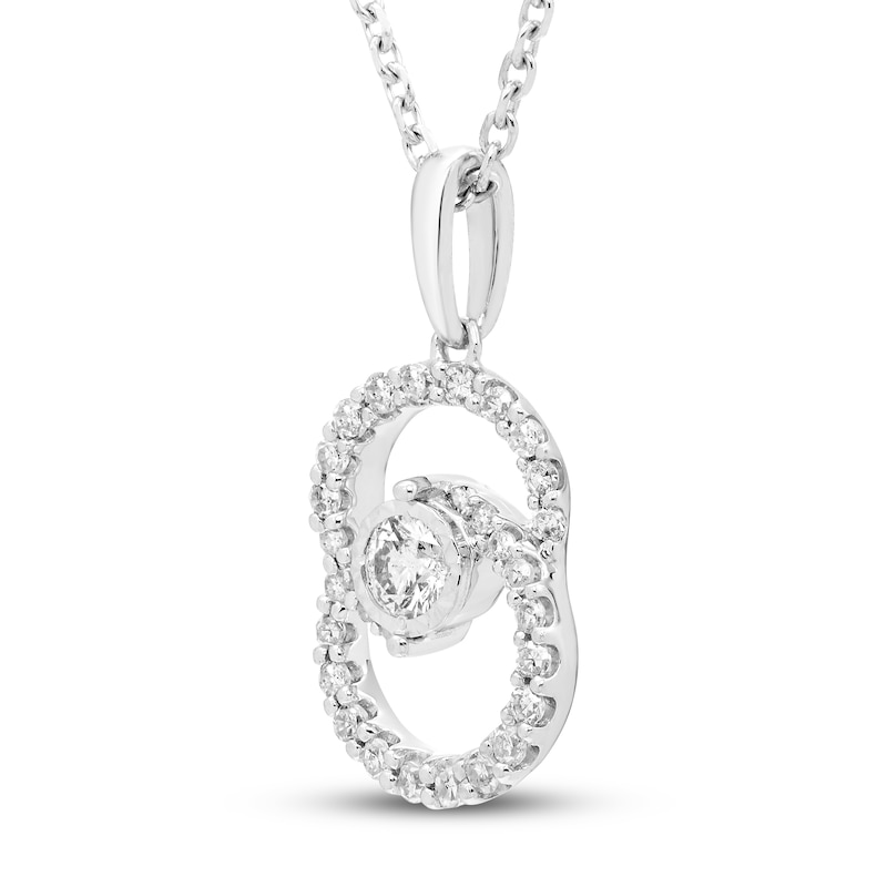 Encircled by Love Diamond Necklace 1/4 ct tw Round-cut Sterling Silver 18"