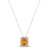 Thumbnail Image 1 of Le Vian Citrine Necklace 1/3 ct tw Diamonds 14K Strawberry Gold 18&quot;