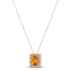 Thumbnail Image 0 of Le Vian Citrine Necklace 1/3 ct tw Diamonds 14K Strawberry Gold 18"