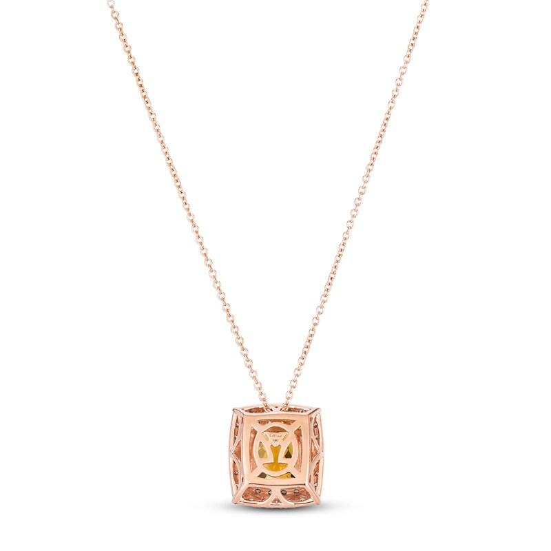 Main Image 3 of Le Vian Citrine Necklace 1/3 ct tw Diamonds 14K Strawberry Gold 18&quot;