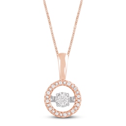 Unstoppable Love Diamond Necklace 1/10 ct tw 10K Rose Gold 19"