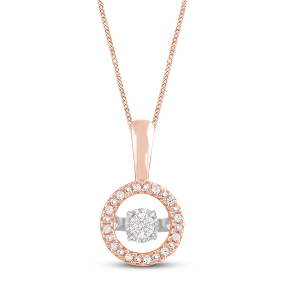 Unstoppable Love Diamond Necklace 1/10 ct tw 10K Rose Gold 19"